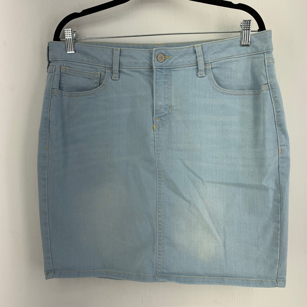 Old Navy Womens 12 Denim Pencil Skirt Stretch Summer Casual Preppy Minimalist